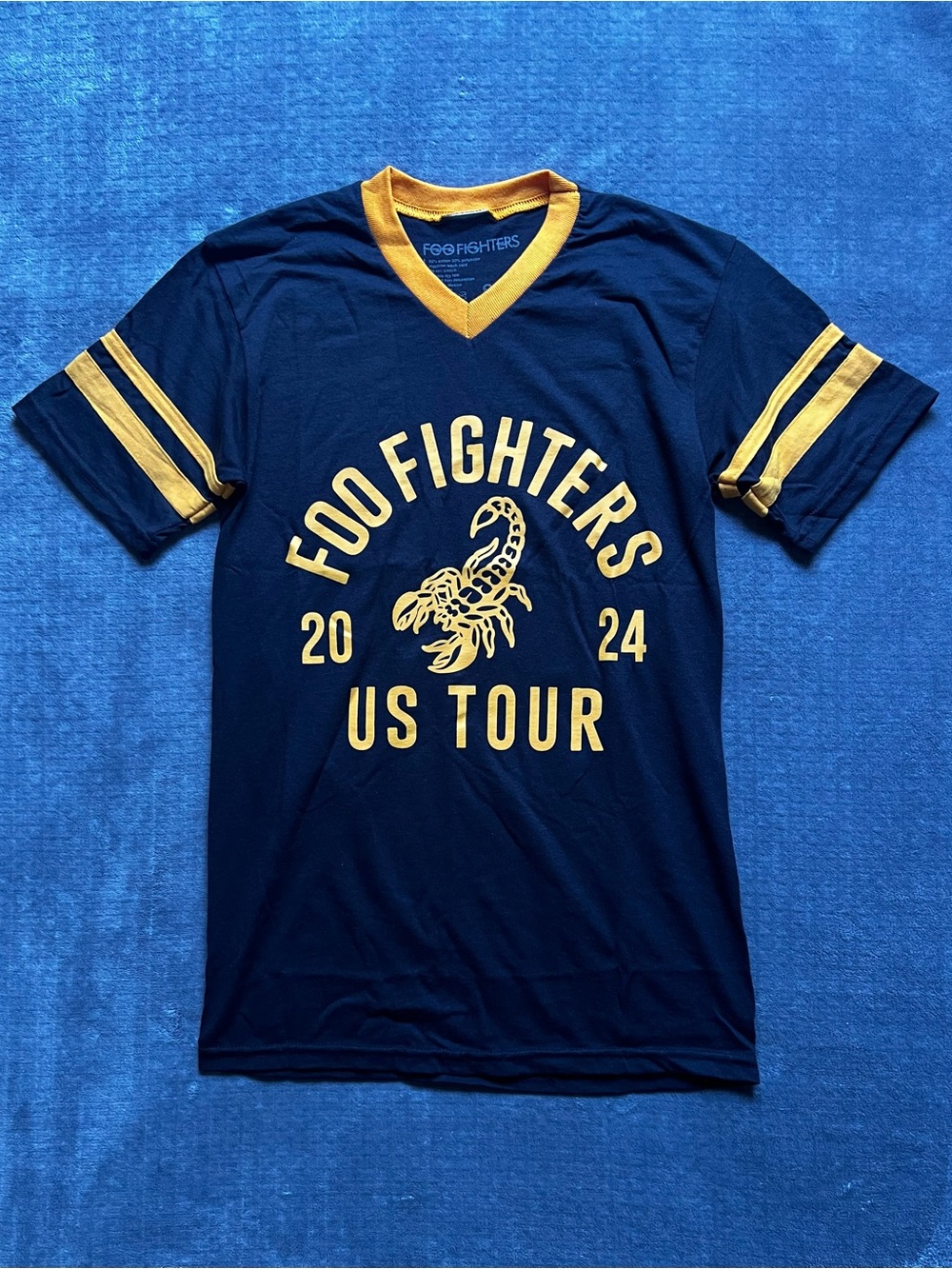 NEW Foo Fighters 2024 US Tour Merch Jaffe Black Yellow T Shirt Mens Small S